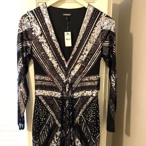 Express sequin dress medium